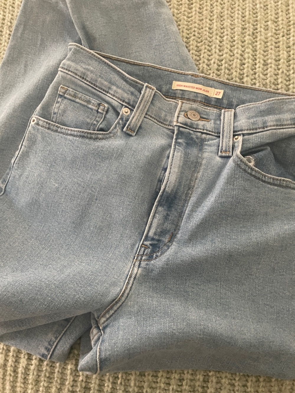 Levi's Light Blue High-Rise Mom Jeans